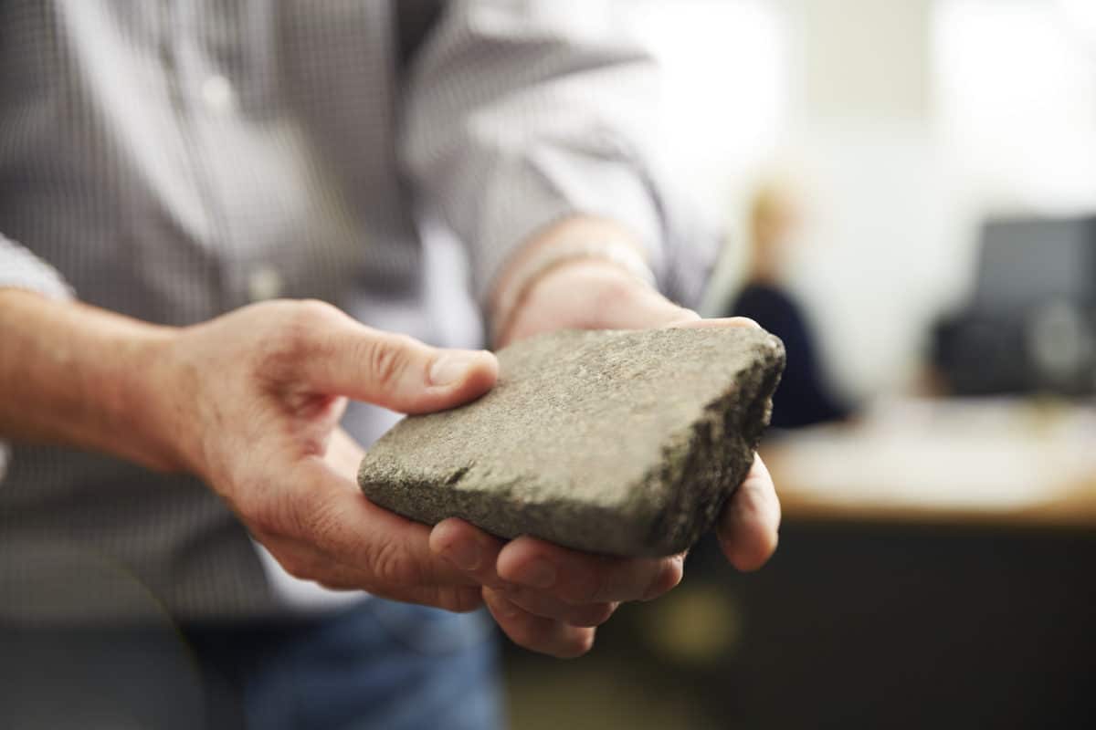 piece of unpurified natural flake graphite in ore