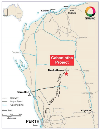 Gabanintha Vanadium Project location map