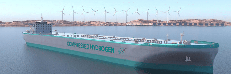 GEV's compressed hydrogen ship model