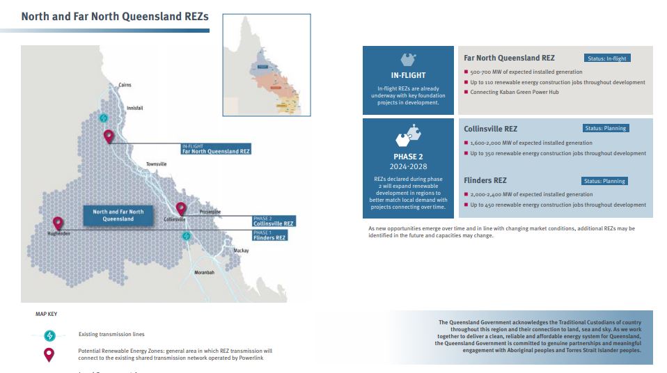 Queensland identifies 12 renewable energy zones as part of 22 GW clean