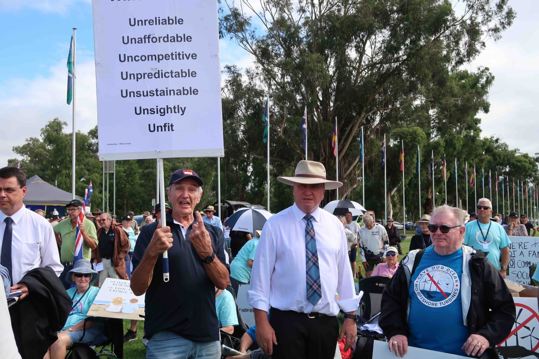 Snapshot from the Rally Against Reckless Renewables – pv magazine Australia
